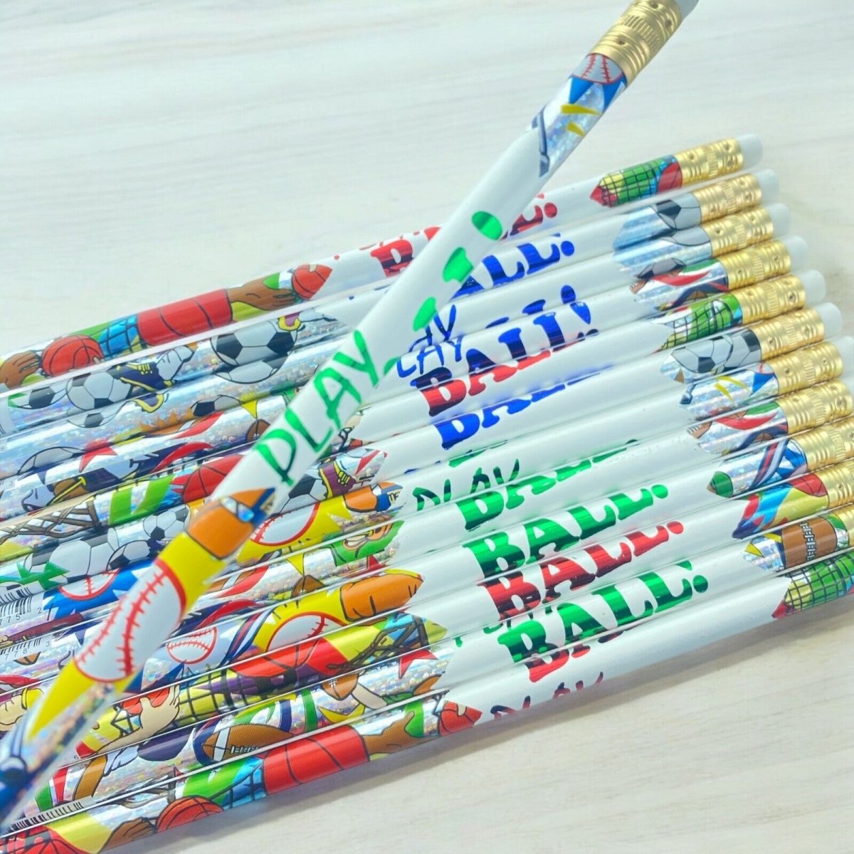 12pcs Various Themed HB Pencils for School Student Classroom Birthday Party Bag - PartyErasers