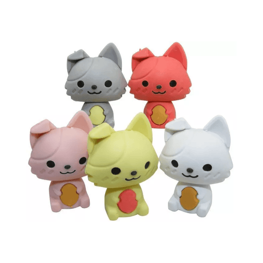 5 Colours Cute Kawaii Animals Erasers for Party Fillers Birthday Gift Bag - PartyErasers