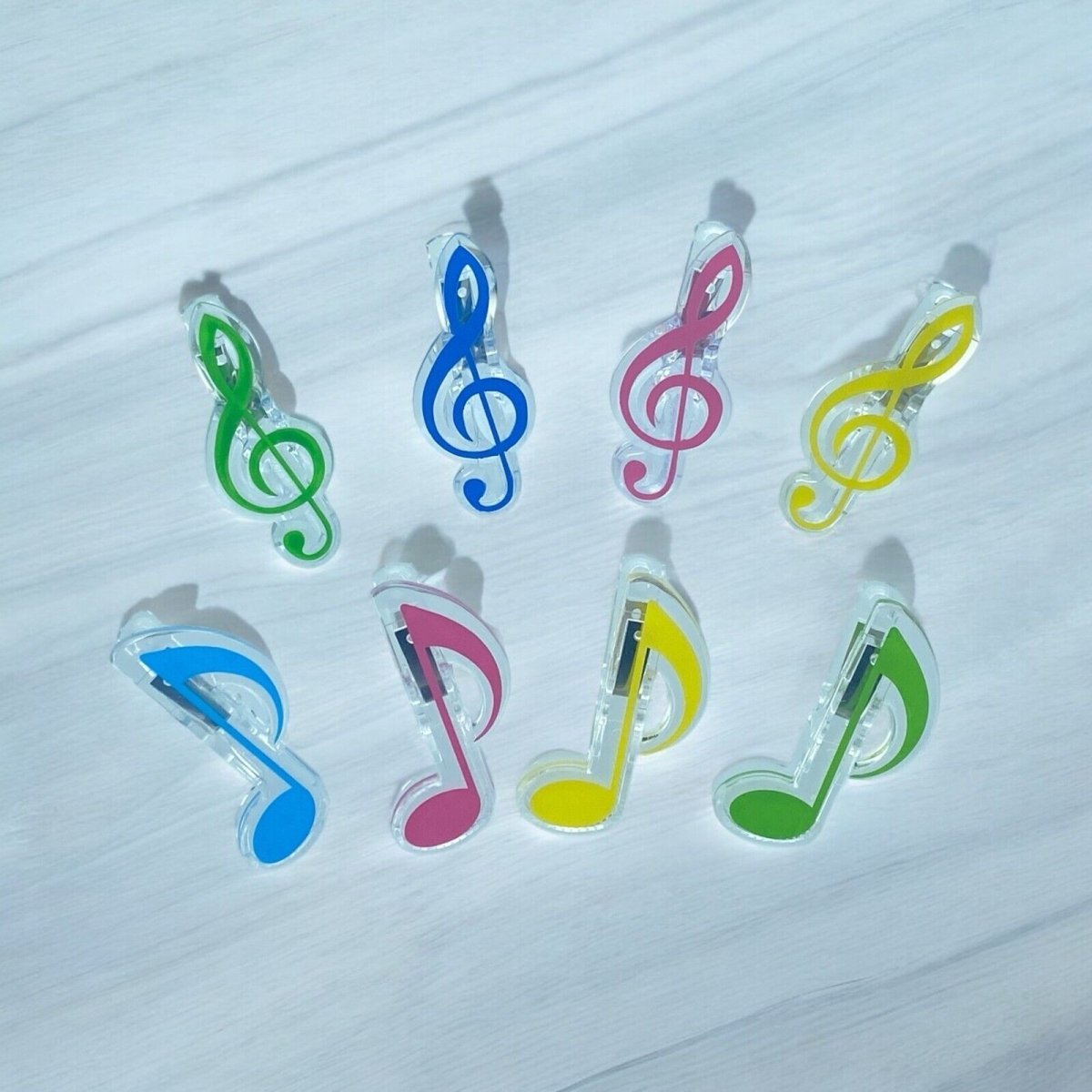 8pcs Treble Clef & Eighth Note Shape Paper Clips Music Gifts Music Themed - PartyErasers