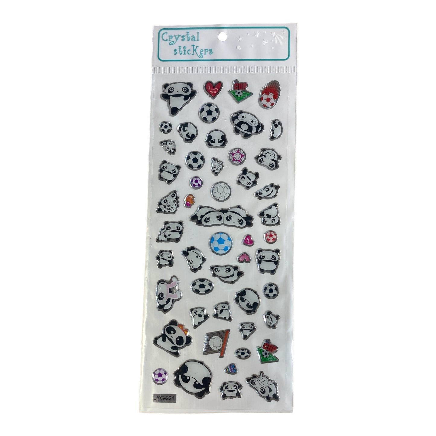 Cute Gel Stickers - Football Panda