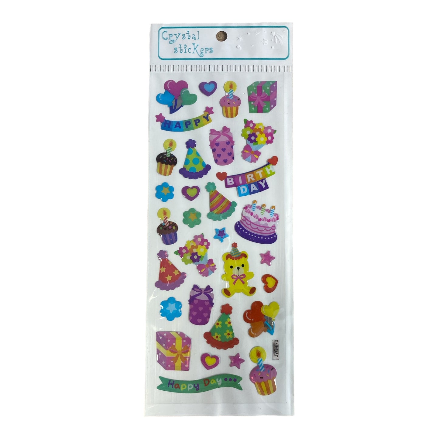 Cute Gel Stickers - Happy Birthday