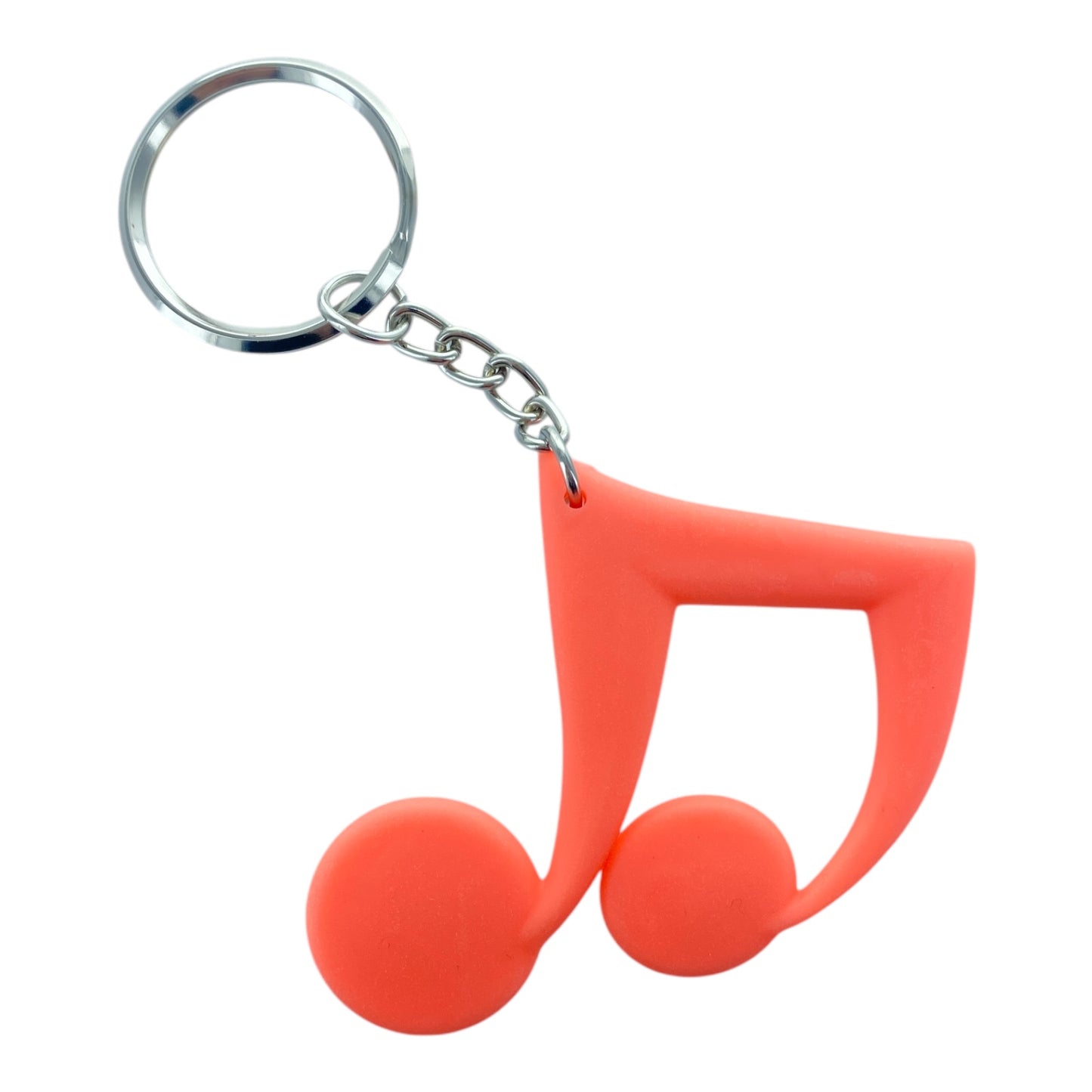 Music Themed Keyrings Keychains - Beam Note (Orange)