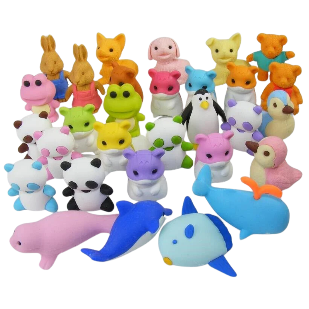 Iwako Japanese Puzzle Eraser ANIMAL Overstock (Pack of 10)