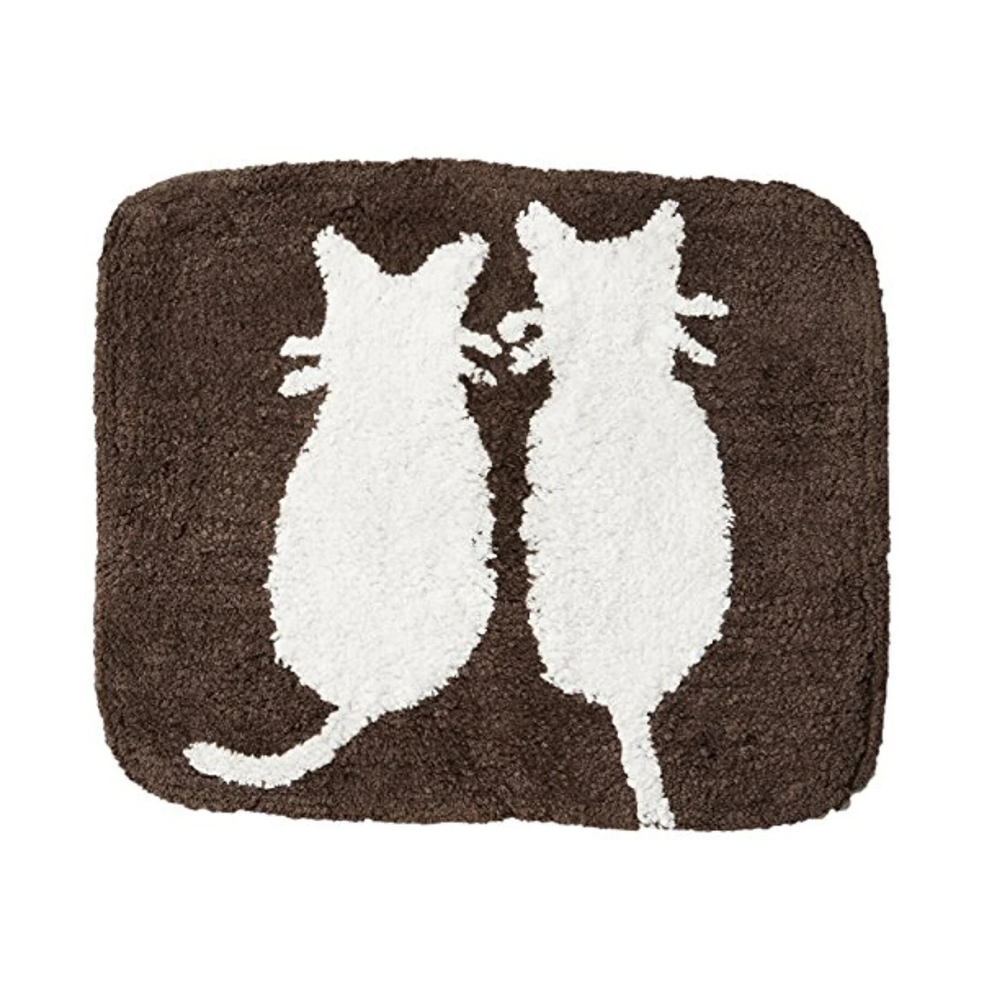 ZAKKAUK VICOLO White Cat Animal Mat from Japan