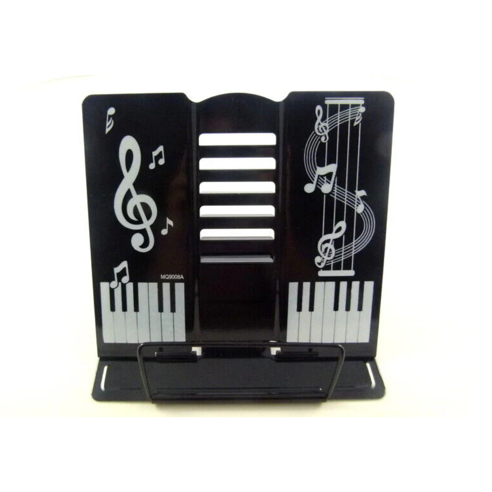 Music Themed 6 Adjustable Angles Black Table Book Stand for books
