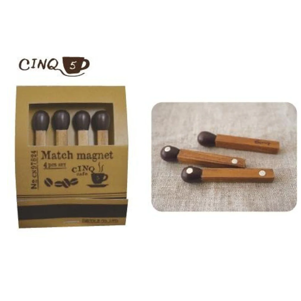 Decole Wooden Matchsticks Fridge Memo Board Magnets