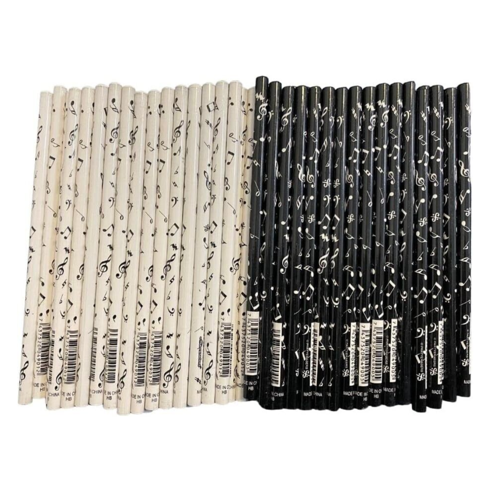Music Themed Musical Notes Pencils (60pcs) Stationery as Music Gifts Party Bag