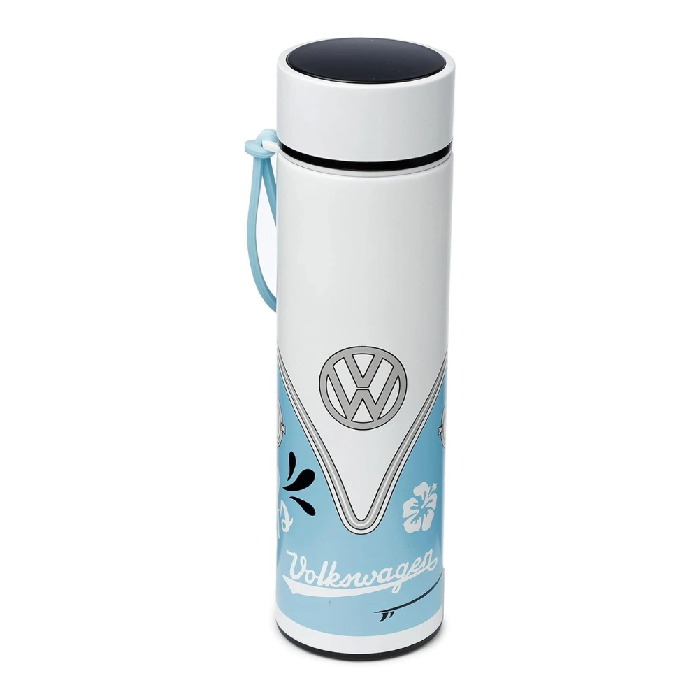 VW Volkswagen Blue Surf Hot & Cold Digital Thermometer Insulated Bottle