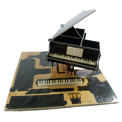 Desk Organiser Pencil Holder DIY Board Box with Compartments - Grand Piano