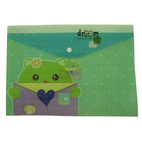 A4 Plastic Document Wallets File Folders Filing - Envelope Animal - PartyErasers