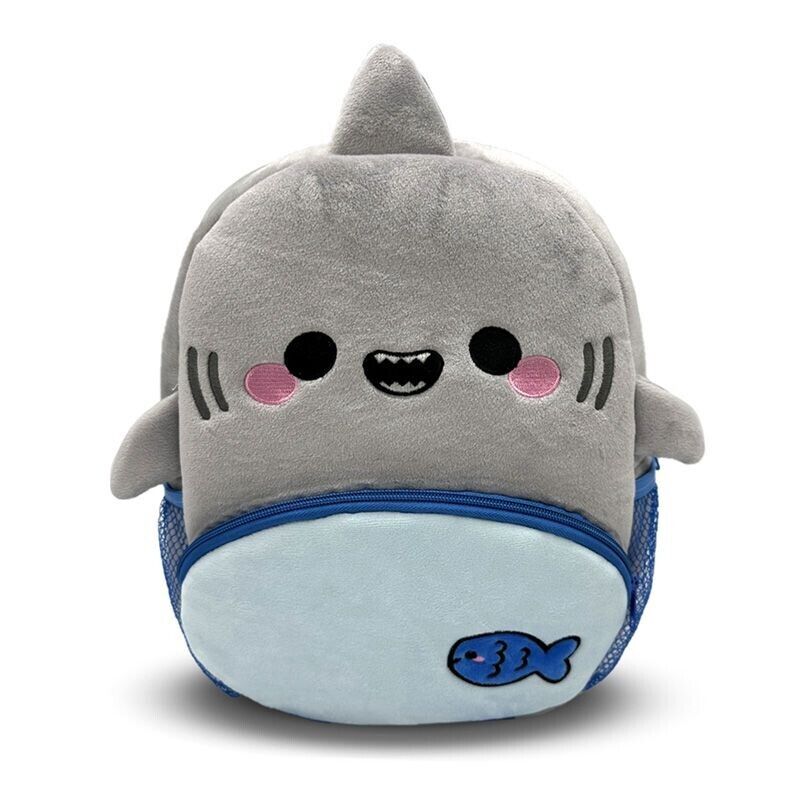 Adoramals Archie the Shark Plush Rucksack Backpack Cute Kids School toddler - PartyErasers