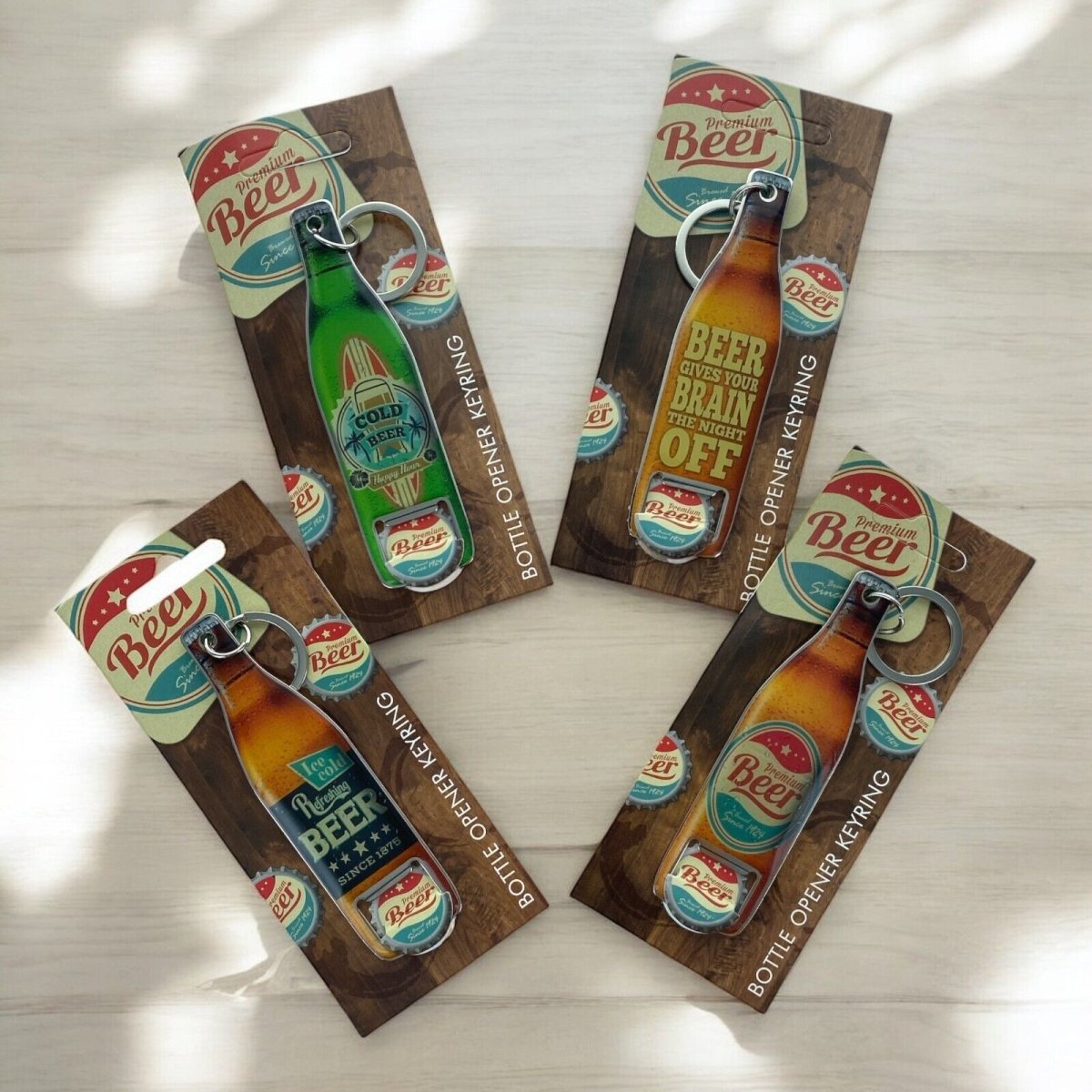 Bottle Opener Metal Stainless Steel Bottle Opener Key chain Key ring - PartyErasers