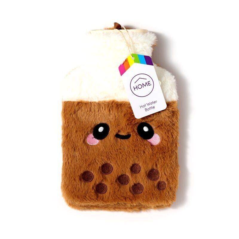 Bubble Tea Foodiemals Hot Water Bottle with Plush Cover - PartyErasers