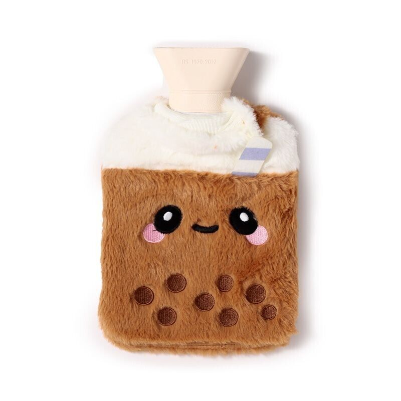 Bubble Tea Foodiemals Hot Water Bottle with Plush Cover - PartyErasers