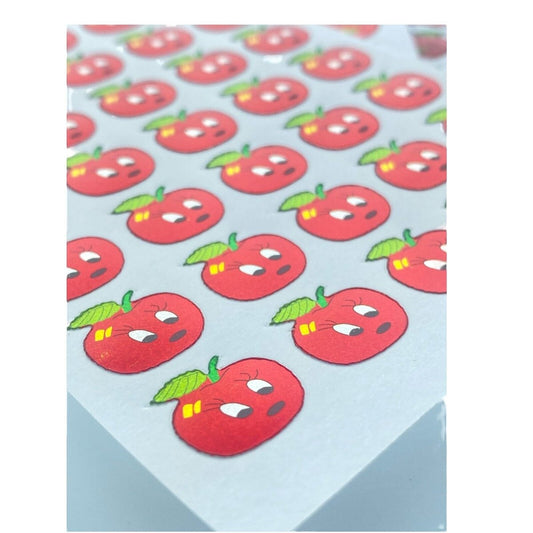 Coloured Apples Teacher Student Reward Stickers classroom (450 to 600 stickers) - PartyErasers