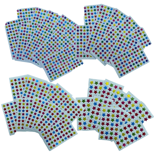 Coloured Star Stickers Teacher Student Reward (280 to 960 stickers) - PartyErasers
