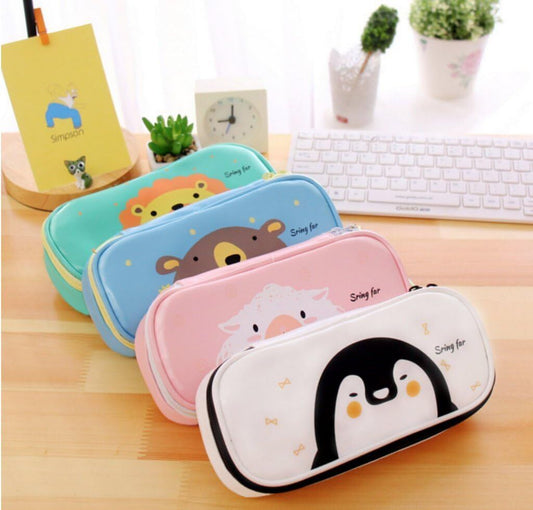 Cute Animal Design Pen Pencil Case with layer compartments - PartyErasers