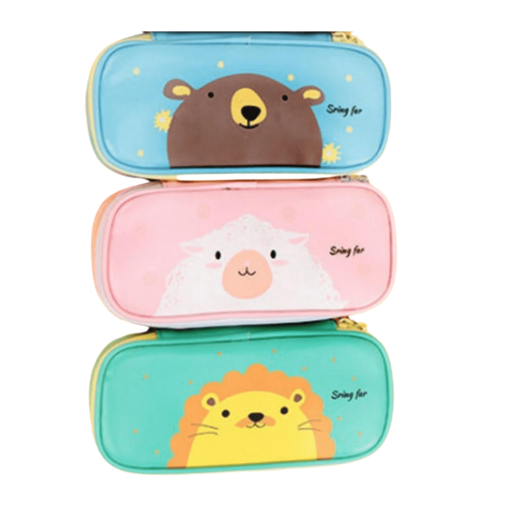 Cute Animal Design Pen Pencil Case with layer compartments - PartyErasers