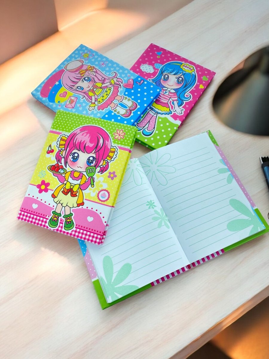 Cute Anime Girl Notebook/Diary/Journal Box Set - PartyErasers