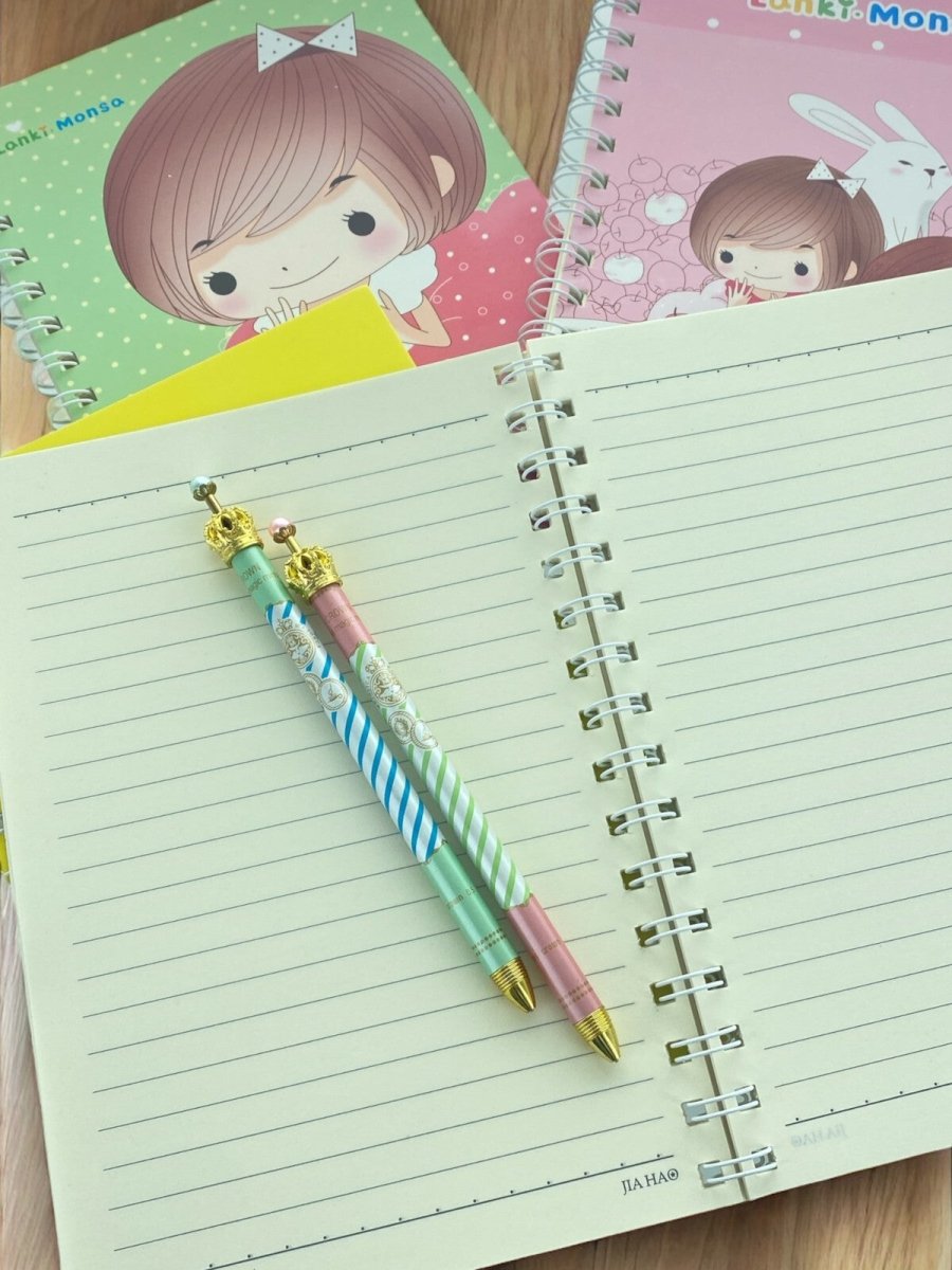 Cute Cartoon Girl A5 Spiral Notebook Ruled 140 Pages Wired Jotter Pad - PartyErasers