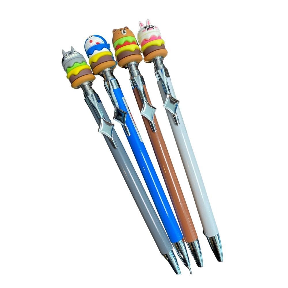 Cute Character Burger Mechanical Pencils (0.7mm) for School Office Gift - PartyErasers