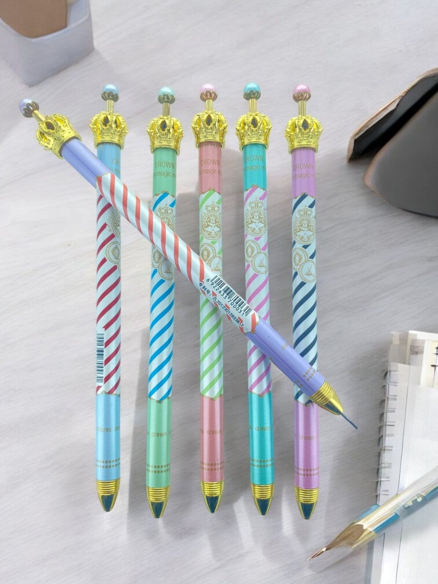 Cute Crown Jewel Top Mechanical Pencils Auto Pencil 0.5mm for School Office - PartyErasers