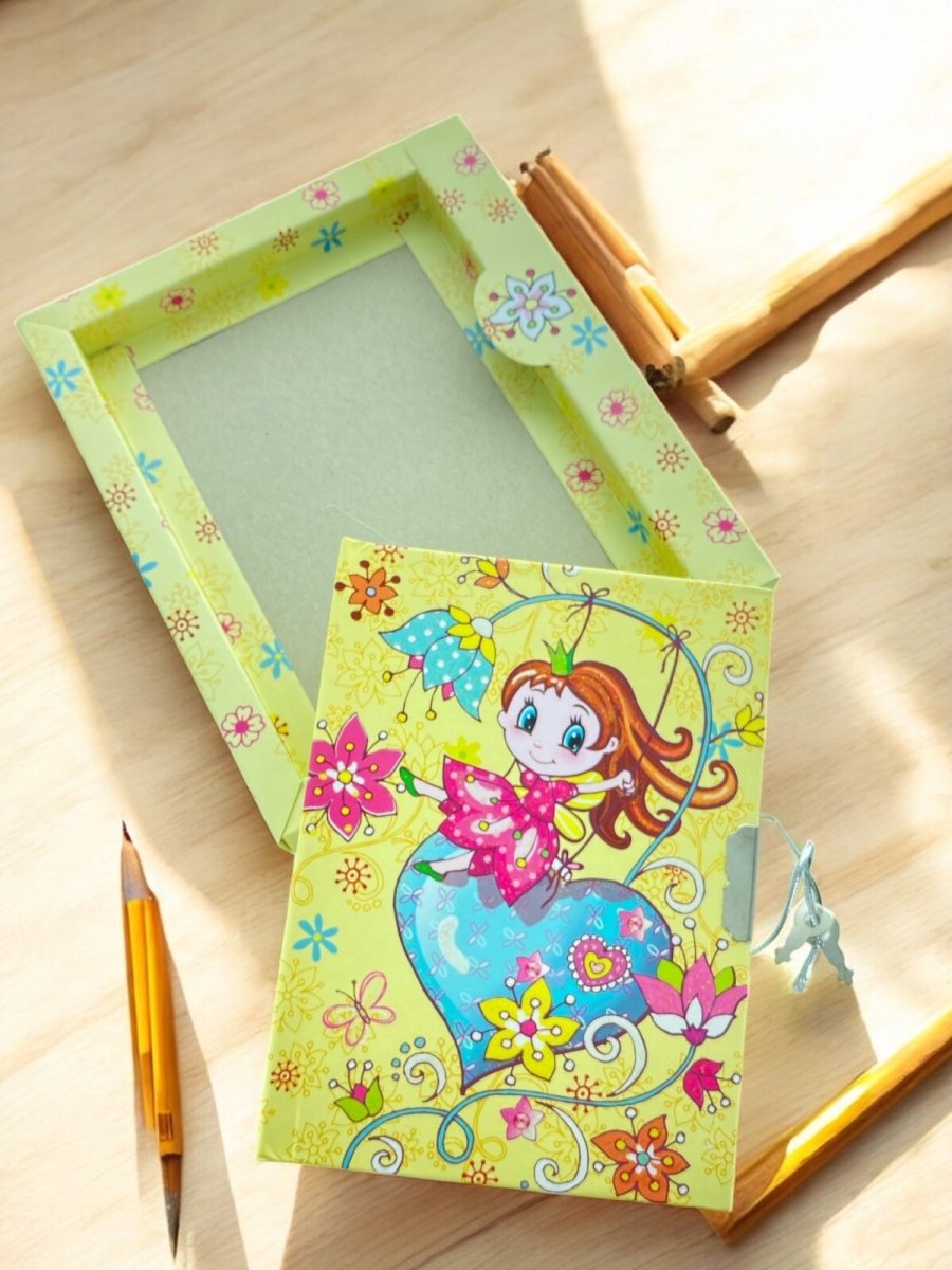 Cute Fairy Secret Lockable Notebook/Diary/Journal with Key Box Set - PartyErasers