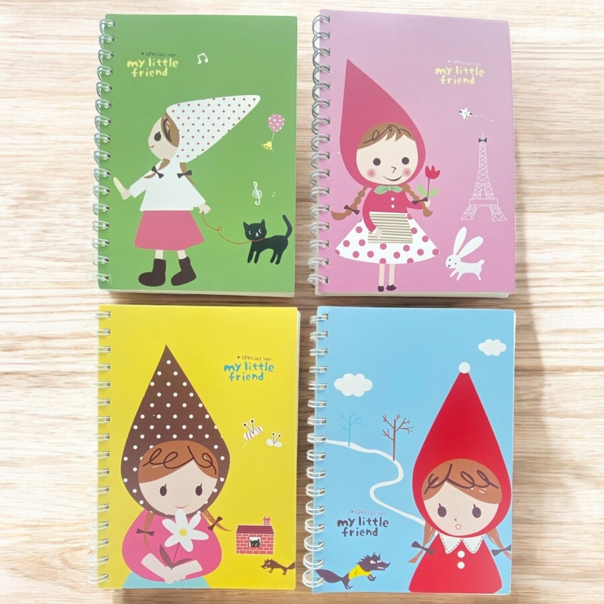 Cute Fairy Tale A5 Spiral Notebook Ruled 140 Pages Wired Jotter Pad - PartyErasers