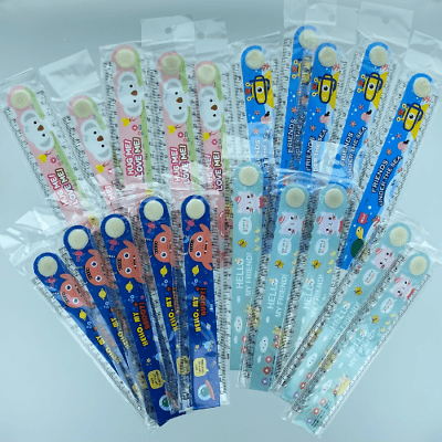 Cute Foldable 30cm Ruler with Drawing Shapes (20pack) party bag, student gift - PartyErasers