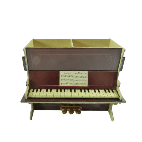 Desk Organiser DIY Board Box with Compartments - Brown Piano - PartyErasers