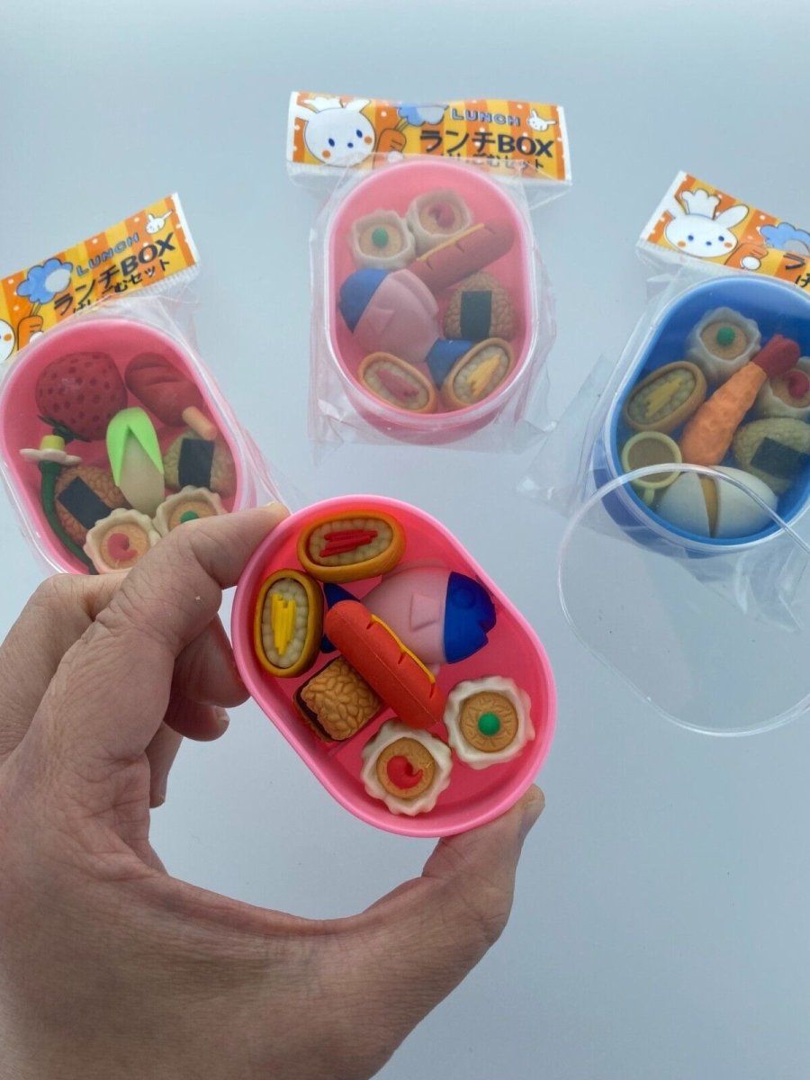 DREAM Japanese Puzzle Eraser - Bento Erasers Box Set (3 selections) - PartyErasers
