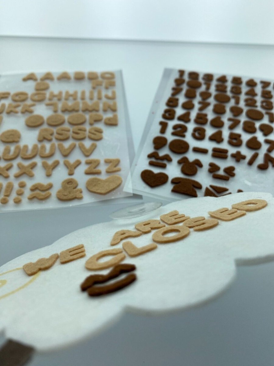 Felt Sign Number Name Plate for Car Window Home Décor – Create Your Own Words - PartyErasers