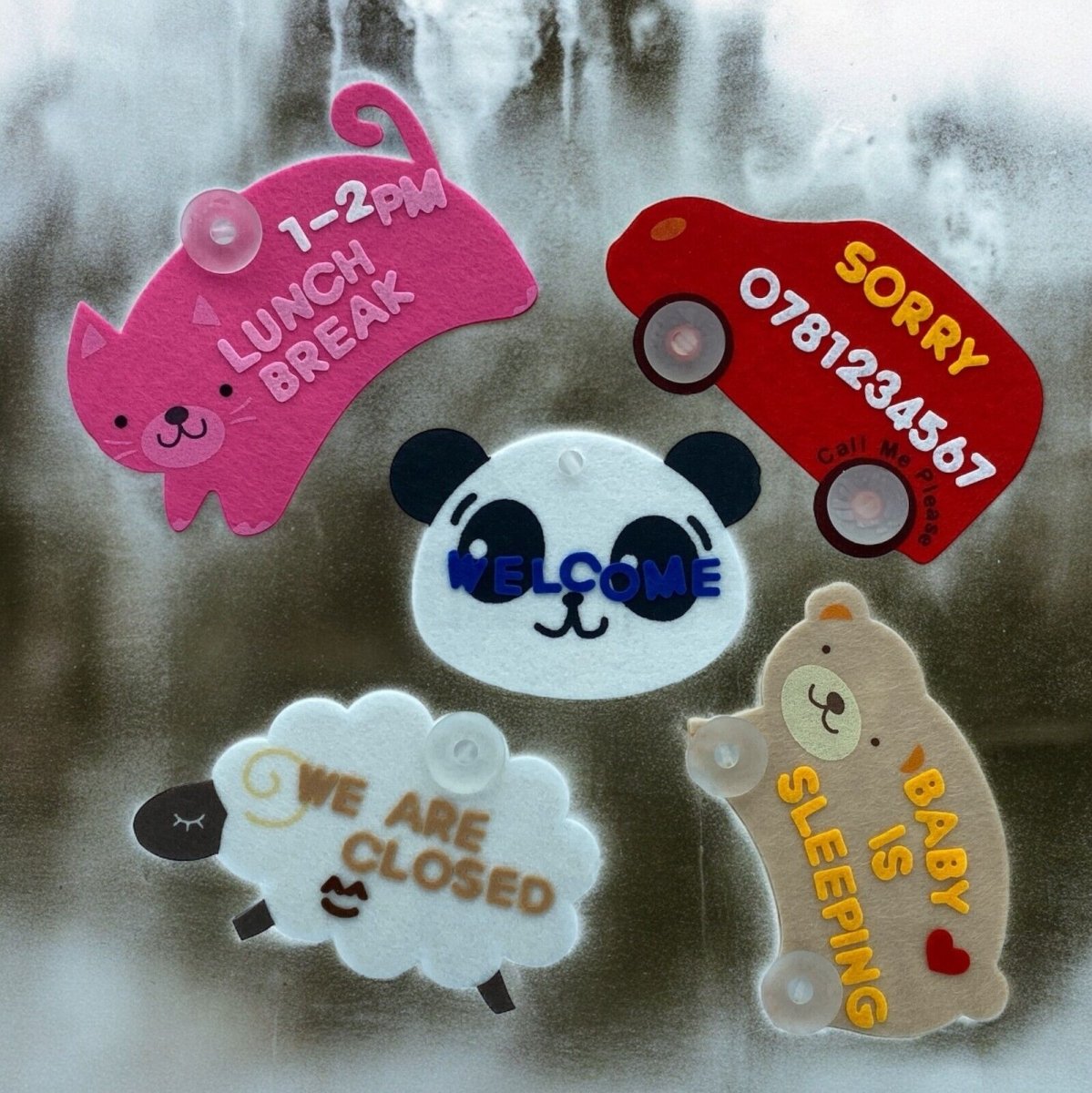 Felt Sign Number Name Plate for Car Window Home Décor – Create Your Own Words - PartyErasers