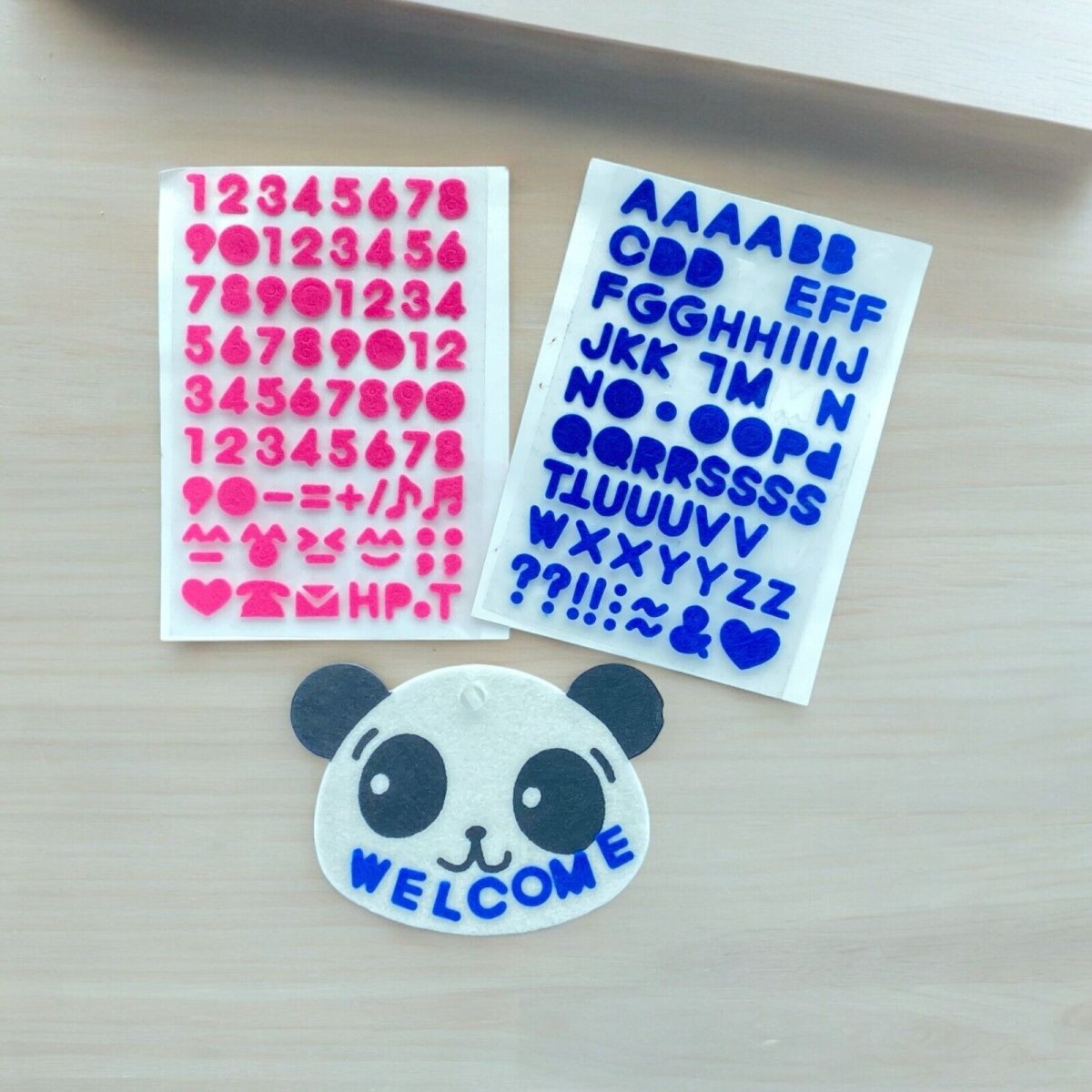 Felt Sign Number Name Plate for Car Window Home Décor – Create Your Own Words - PartyErasers