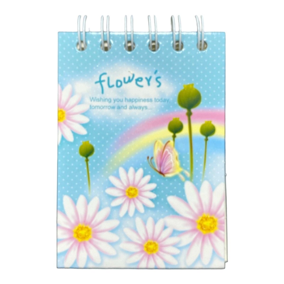 Floral & Nature Spiral bound Ruled Note Pad Notebook 120 sheets per pack - PartyErasers