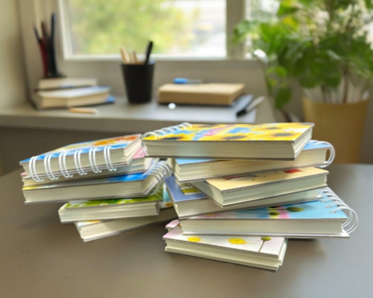 Floral & Nature Spiral bound Ruled Note Pad Notebook 120 sheets per pack - PartyErasers