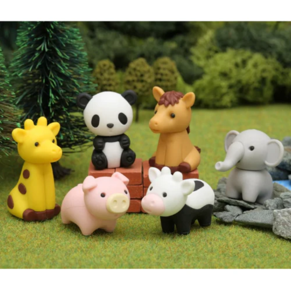 Iwako Zoo Animals Japanese Puzzle Erasers Rubbers