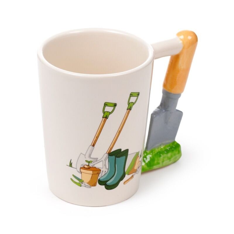 Garden Trowel Ceramic Shaped Handle Mug - PartyErasers