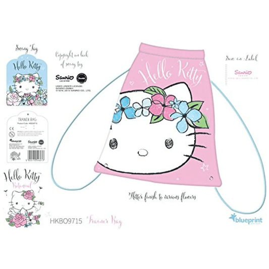 Hello Kitty Botanical Trainer Bag Swim Bag Drawstring Handles - PartyErasers