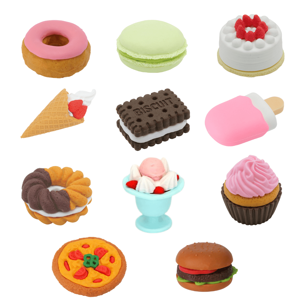 Iwako Dessert & Food Erasers 11pcs Christmas Party Bag and Stocking Fillers - PartyErasers