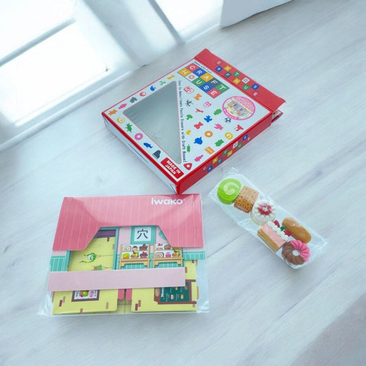 Iwako Japanese Eraser DIY Craft House Set Animals, Dinosaur, Stationery, Dessert - PartyErasers