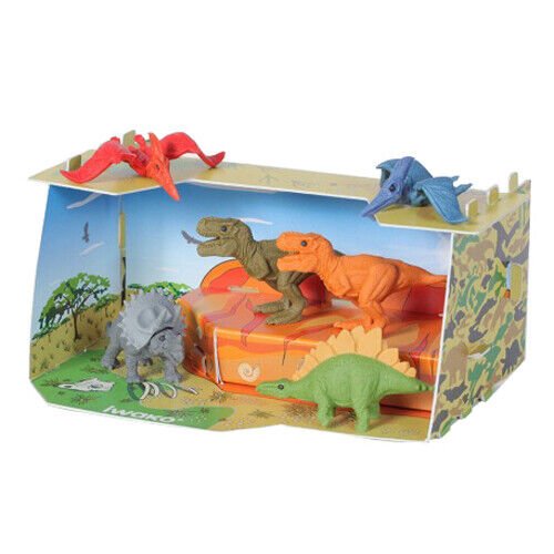 Iwako Japanese Eraser DIY Craft House Set Animals, Dinosaur, Stationery, Dessert - PartyErasers