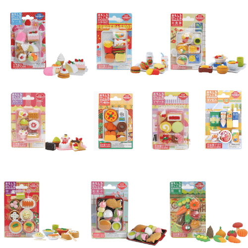 IWAKO Japanese Puzzle Eraser Rubbers Blister Set - Food Collections - PartyErasers