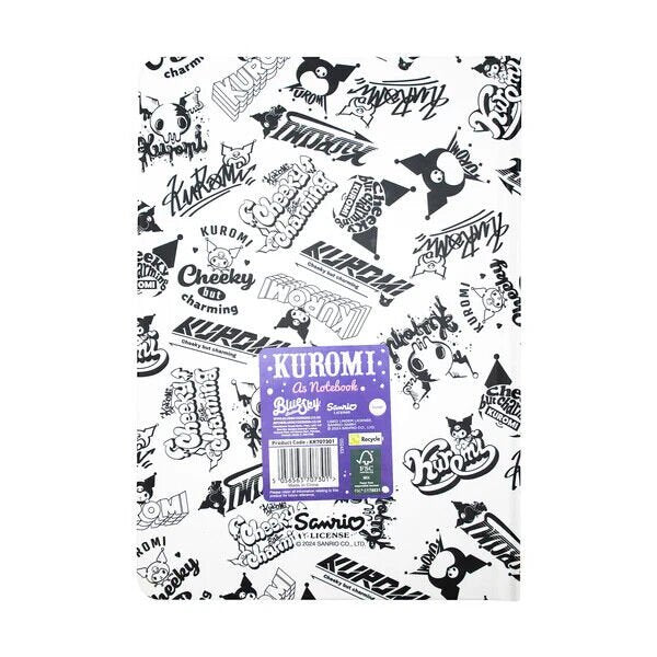 Kuromi A5 Casebound Notebook - 80 Pages - PartyErasers