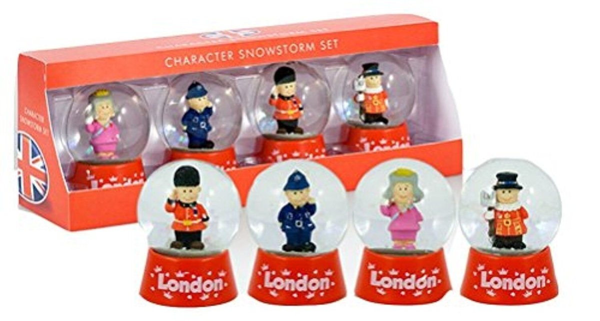 London Characters 45mm Snow Globes Set of 4 - PartyErasers