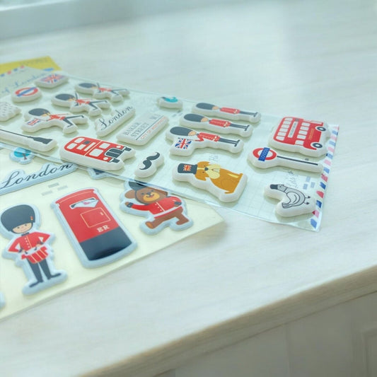 London Foam Stickers Self Adhesive Children's Fun Crafts Card Making 2 stickers - PartyErasers