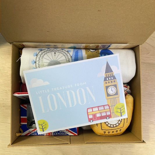 London Souvenir Gift Box for Kids – Big Ben Plush, Tote Bag, Landmarks - PartyErasers