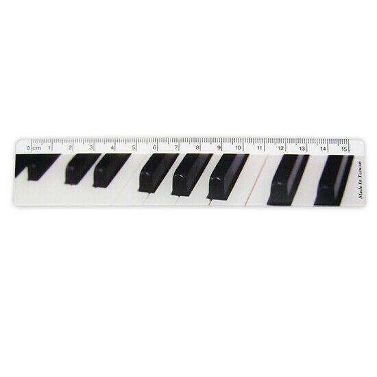 Music Themed 15cm/6 Inch Plastic Measuring Ruler for School Home Office - PartyErasers