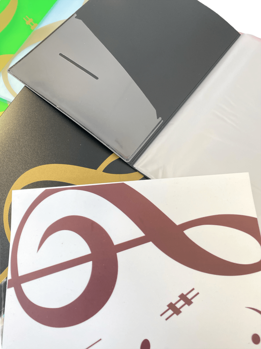 Music themed 20 Pockets Plastic Folder Display Book Soft Cover - PartyErasers