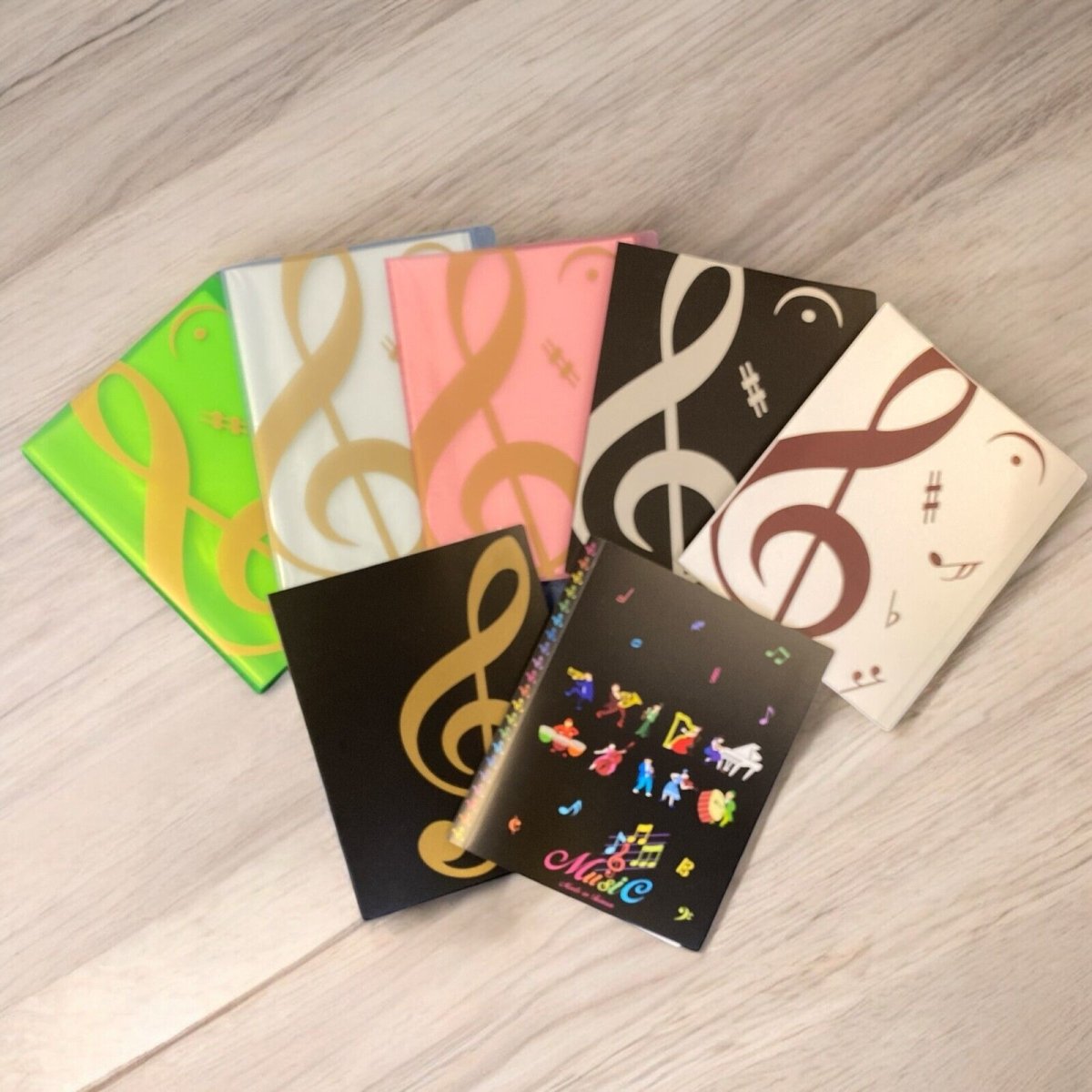 Music themed 20 Pockets Plastic Folder Display Book Soft Cover - PartyErasers